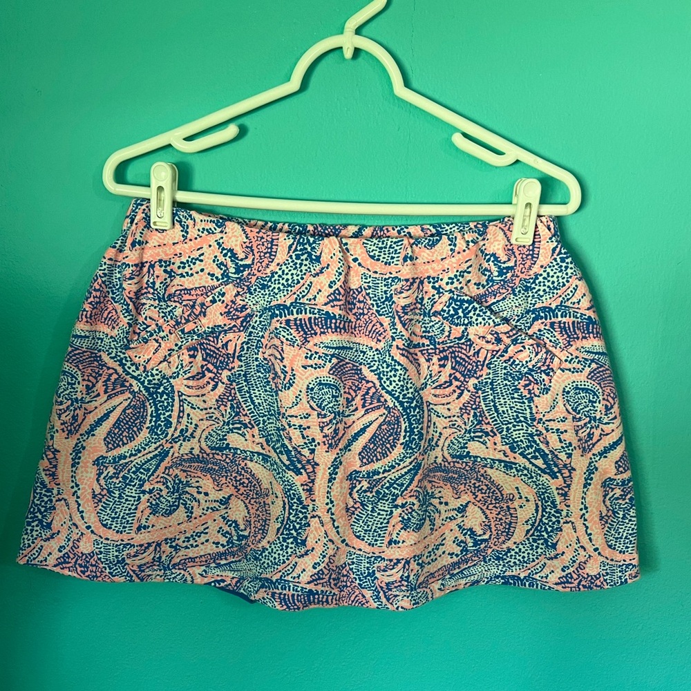 Lilly Pulitzer Alligator Pattern Mini Skorts With… - image 1